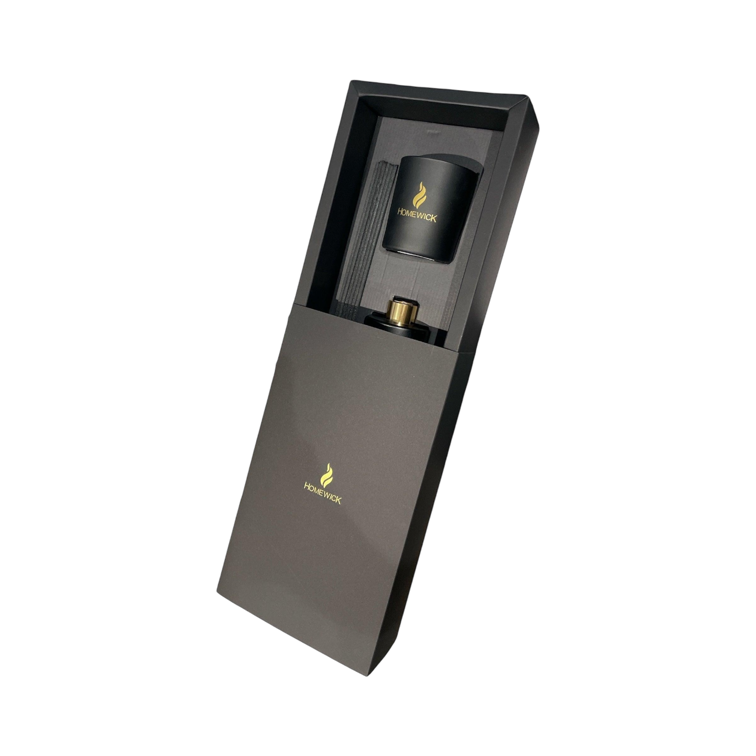 Soy Wax Scented Candle & Diffuser Gift Set - Black