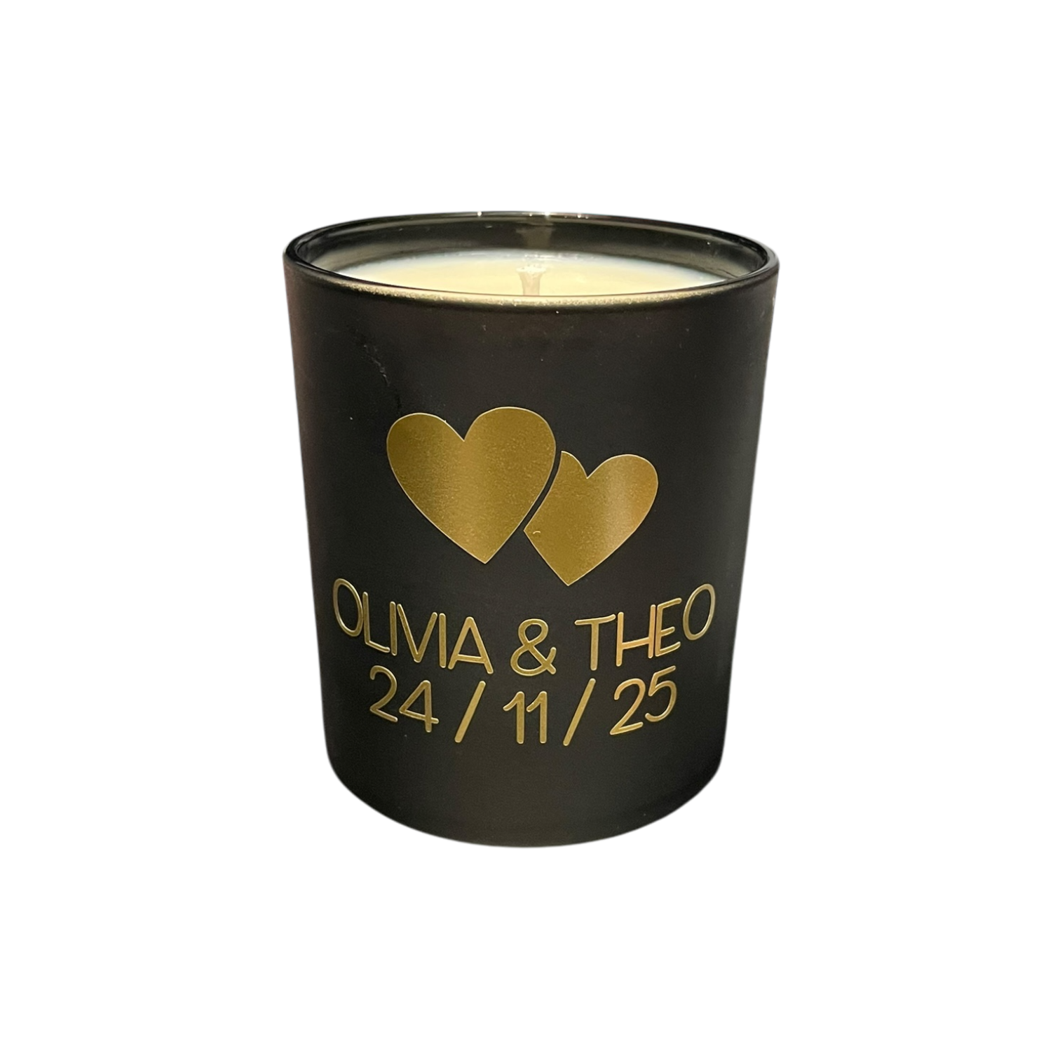 Soy Wax Scented Candle - Personalised Love - black