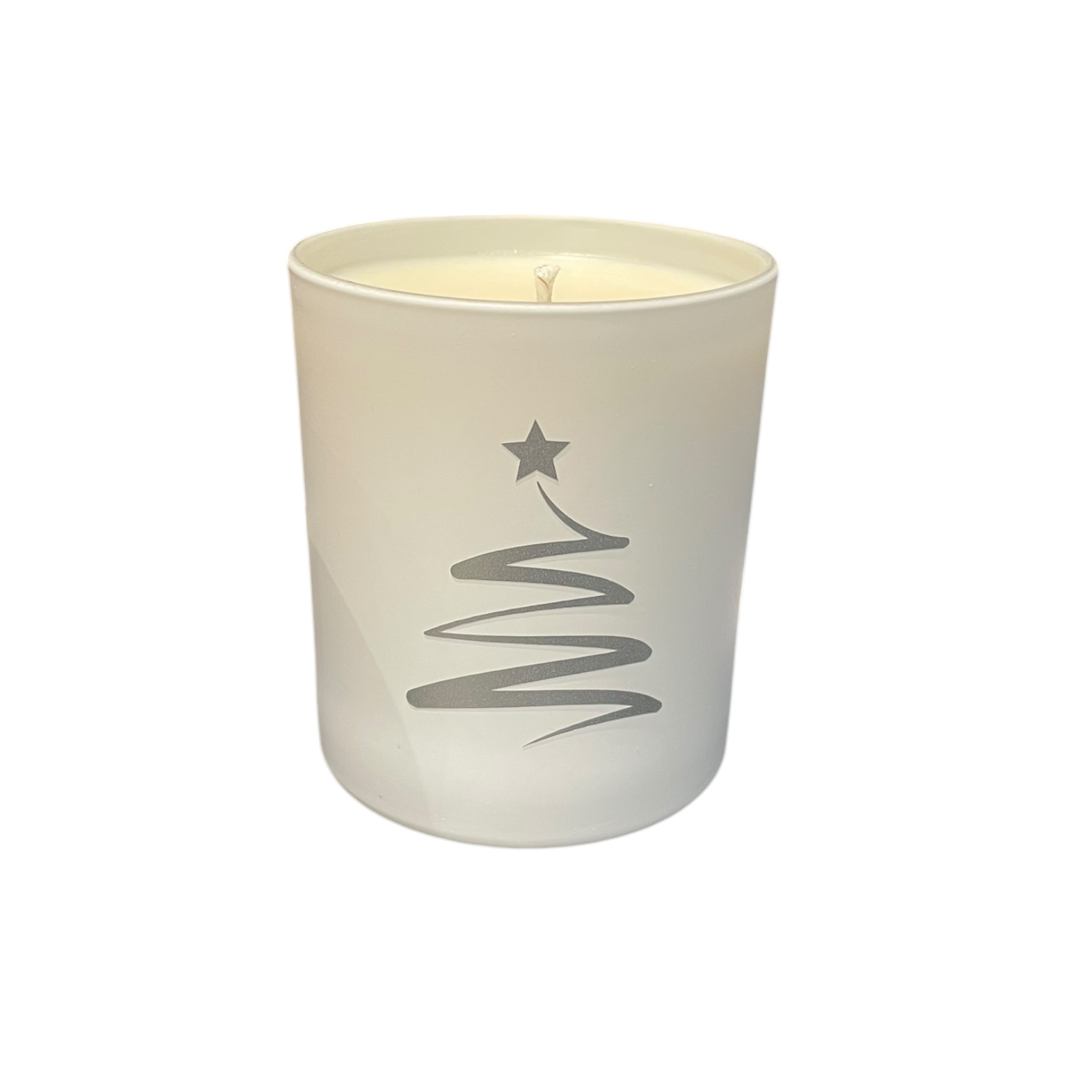 Soy Wax Scented Candle - Christmas Tree - white