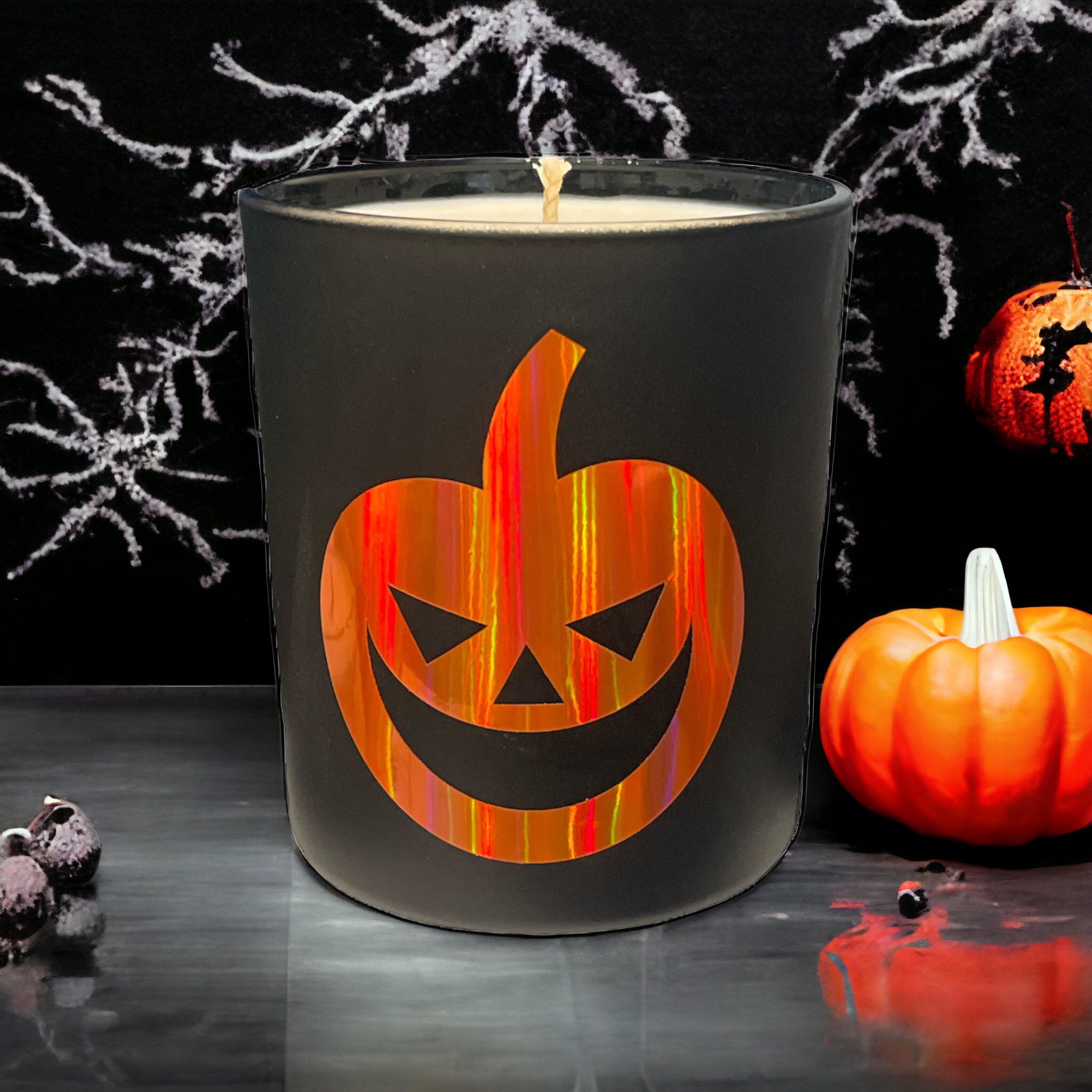 Soy Wax Scented Candle - Halloween - black