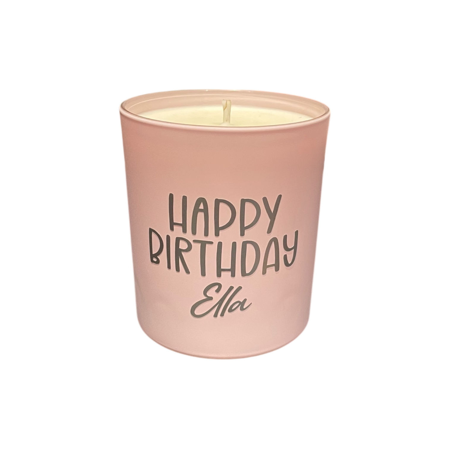 Soy Wax Scented Candle - Personalised Happy Birthday - pink
