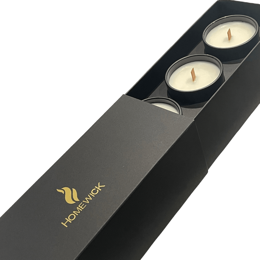 Soy Wax Scented Candle Trio - Gift Set - Black - Homewick