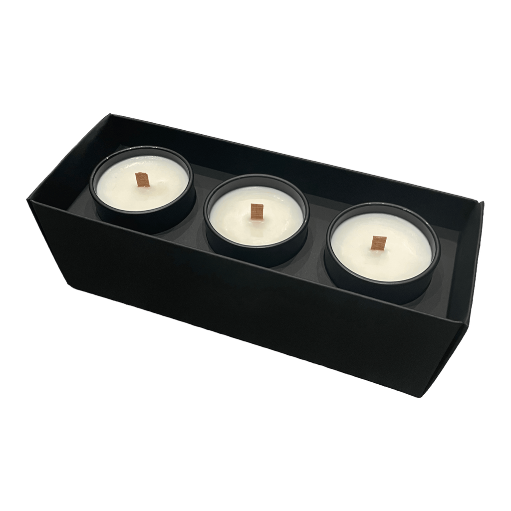 Soy Wax Scented Candle Trio - Gift Set - Black - Homewick