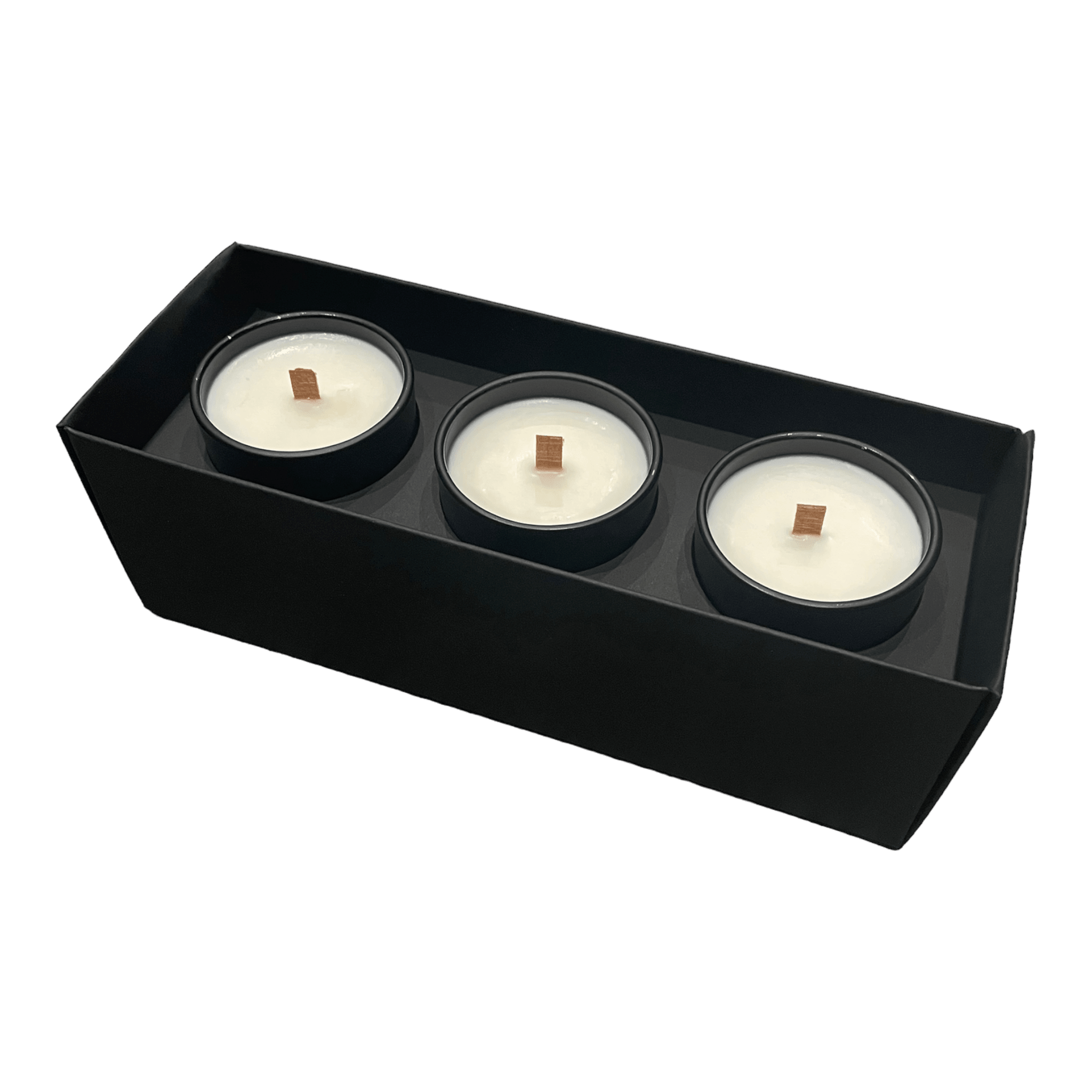 Soy Wax Scented Candle Trio - Gift Set - Black - Homewick