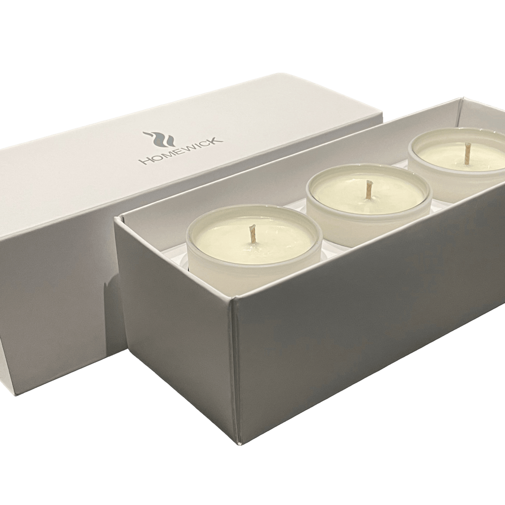 Soy Wax Scented Candle Trio - Gift Set - White - Homewick