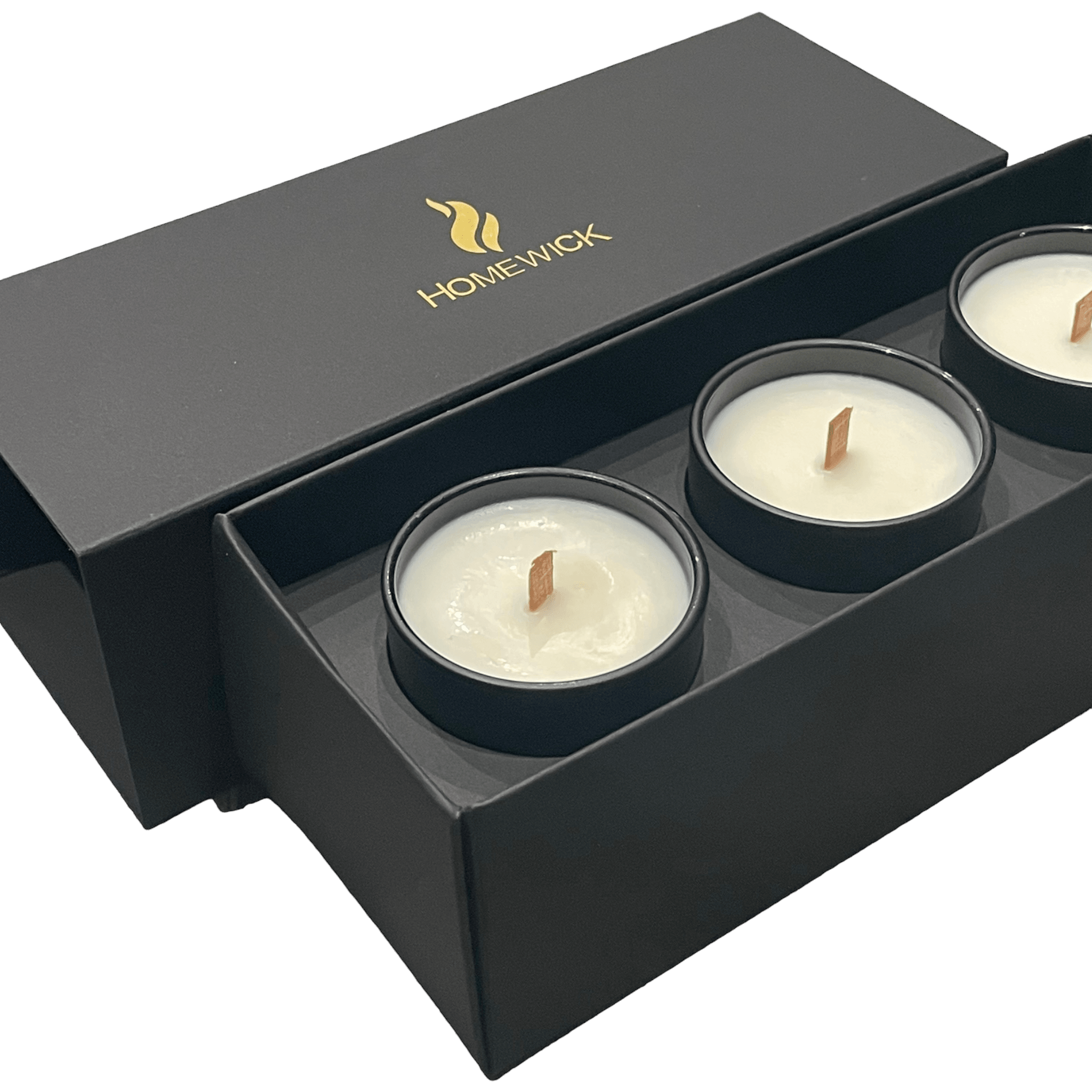 Soy Wax Scented Candle Trio - Gift Set - Black - Homewick
